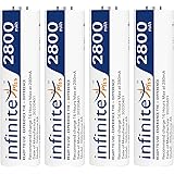 Envie Infinite Plus AA High Capacity (2800mAh) Ni-MH Rechargeable Ready to Use Battery Pack of 4