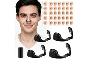 ECHOHORIZON 60 Bande Nasale Magnétique - Anti Ronflement Nasale Nose Strips Aimant Nez Respiration Avec 4 Pinces Nasales Tailles Différentes, Doux pour la Peau Ajustement et Résistant à la Transpiration