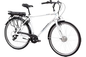 F.lli Schiano E-Moon, Bicicleta Electrica de Ciudad, 28", Batería 36V 13Ah Extraíble, Motor 250W 40Nm, Bici Electrica Urbana, Hombre, Blanco
