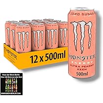 Monster Energy Ultra Peachy Keen - Zero Sugar Energy - Set of 12 x