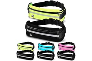 CREADY® 2x1 Marsupio Running Uomo e Donna | Porta Cellulare Corsa Impermeabile e Regolabile | Marsupio Sportivo con Grande Capacità | Accessori Running Perfetti per Tutte le Taglie (Verde)