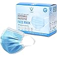 7Shield Disposable Surgical 3Ply Unisex Mask - Ultra Soft Fabric Wide Ear Loop, Comfortable, Inbuilt Plastic Coated Nose Pin, CE and ISO Certified, Convenient Box Pack (Medical Blue Color)