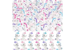 CHONGQILAO 24 Pièces Mini Licornes, Mini Figurine Licorne Miniature, Petite Licorne Figurines, Licornes Figurines Minis Figurine en Résine pour Jardin Paysage, Aquarium, Maison de Poupée, Artisanat, Maison