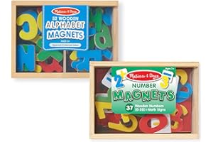 Melissa & Doug Deluxe Magnetic Letters and Numbers Set With 89 Wooden Magnets Alphabet Letter Magnets, Number Learning Toys For Preschoolers And Kids Ages 3+