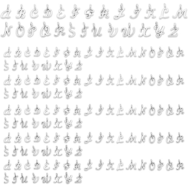 156 stuks bedels om sieraden te knutselen, zilveren emaille hangerset met letters, vintage kettinghanger, esthetische armband, doe-het-zelf halsketting, Roestvrij staal