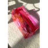 Synee Şeffaf Pembe Pvc Makyaj &Ccedil;antası