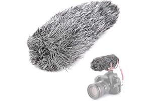 Sxhlseller Mikrofon Windschutzscheibe, Kapazität Mikrofon Windschutzscheibe Furry für RODE VideoMic GO Outdoor Recorder Windschutz Shield Furry