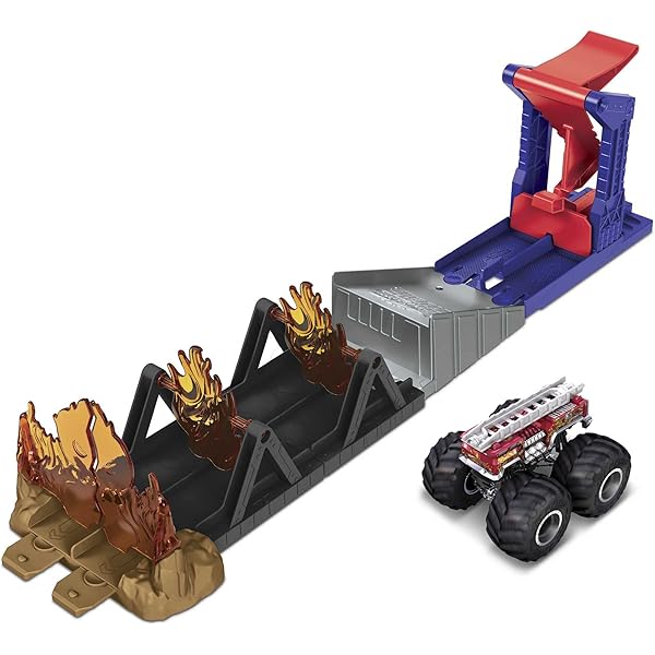 Hot Wheels Monster Trucks Sabretooth Showdown 164 Playset with Mega Wrex  Mattel Toys - ToyWiz