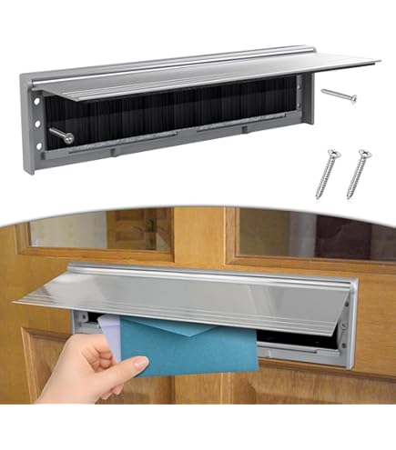 Yale P-YHSLP-WH Beveiligingsbrievenplaat/brievenbus, 300 mm, geschikt voor deuren van 40-80 mm, witte afwerking, 1 stuk