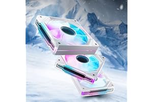 AsiaHorse Wentylator RGB PC 120 mm Reverse Blade wentylator obudowy, 3 sztuki [Infinity Mirror] [HDB] 1800 RPM ARGB wentylator 5 V 3 PIN ARGB i wentylator 12 V 4-pinowy PWM, żywotność 50 000 godzin,