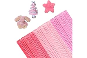 MIYUANGKJ 300 Limpiapipas rosa 30 cm Pipe Cleaners chenilla Coloridos para Hacer limpia pipas para manualidades para manualidades y decoración