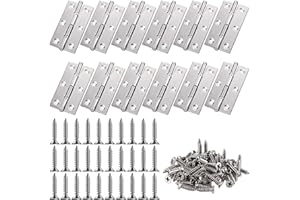 RICOFOT Cerniere per Legno, 12 Pezzi Cerniere per Ante, 67 x 42 mm Cerniere, Acciaio Inossidabile Cerniera per Legno, Cerniere per Mobili Indicato per Installazione di Porte Finestre Armadi e Mobili Vari