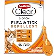 Bob Martin Clear Spot On Flea and Tick Repellent for Cats and Kittens - Pesticide-Free Protection (1 Pipette)
