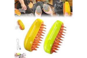 ‎HOIDOKLY Steamy Katzenbürste, 3 in 1 Katze Dampfbürste, Selbstreinigende Dampfkatzenbürste, Katzendämpferbürste für Massage, Multifunktionale Katzenpflegebürste, Elektrischer Haustier-Massagekamm