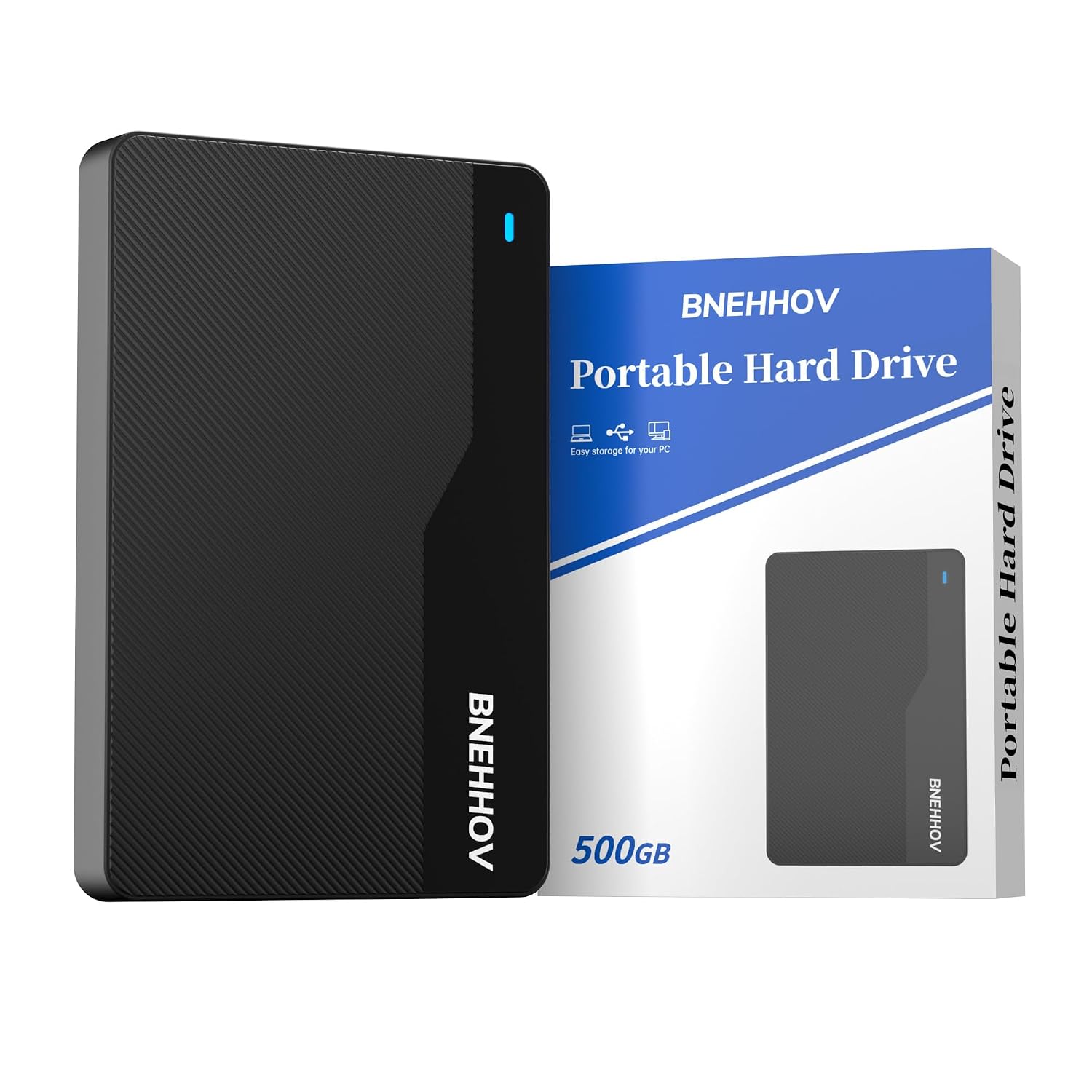 Disco Duro Externo Portátil Ultra Delgado 500GB HDD Disco Duro USB 3.0 SATA | Expansión de Almacenamiento Compatible con PS4, PC, Mac, Windows, Portátil, Xbox, Wii U, Chromebook