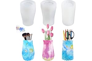 LONNEY Epoxidharz Formen Silikon Vase Silikonform DIY Silikonformen Epoxidharz 3 STK Vase Gießformen Silikonform für Epoxidharz zur Herstellung von Stifthaltern, Vasen, und dekorativen Ornamenten