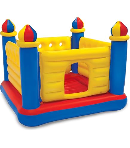 Balle Gonflable FANTASK 223 Cm – 6 Poignées – Roule, Bascule, Saute – Jeu Extérieur 5 Ans – 3 Joueurs – Jaune Et Bleu