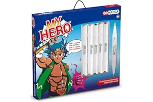 GO MANGA Kyo Kit de Dessin My Hero, Papier, Couleurs Assorties, 27 x 27 cm