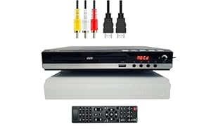 OKANEMOQI DVD-Player für Fernseher, DVD-Player mit HDMI/AV-Ausgängen, DVD-Player für alle Regionen, unterstützt 1080P Full HD USB-Multimedia-Player-Funktionen für Zuhause, Fernbedienung