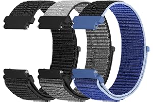 WNIPH 3 Piezas Correas de Nylon para Reloj Compatible con 18mm 19mm 20mm 22mm 24mm, Transpirables, Suaves y cómodas para Hombres y Mujeres