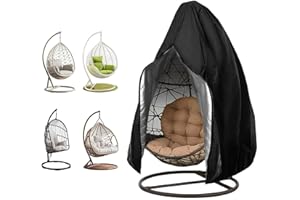 CARPLUSSTUDIO Egg Chair Cover - Waterproof Heavy Duty Hanging Egg Chair Covers with Zipper 210D Oxford ,Outdoor Swing Egg Chair Cover ,115x190cm