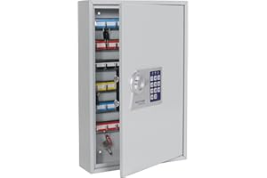 Rottner Szafka na klucze S 64 zamek elektroniczny 64 breloczek do kluczy gratis listwa z haczykami regulowana wraz z materiałem mocującym