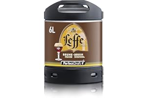 Cerveza PerfectDraft un barril de 6 litros de Leffe Brune - Brown Ale. Máquina de tiro casera. Incluye un depósito de 5 euros.