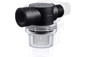 MiDube Filter Vorfilter Pumpenfilter Schraubfilter für Gartenpumpen und Hauswasserautomaten Jetpumpe Brunnenpumpe Pumpe Tauchpumpen bei Waschmaschinen mit Tzlichen 50 Mesh Sieben