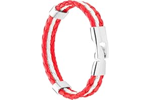 Piersando Armband Armreif geflochten Leder Fahne Motiv Fussball EM & WM Fanartikel Land Flagge Ärmel Schmuck Damen oder Herren