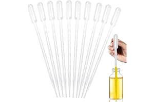 GOEDEKE 10 Pcs Pipette Dropper Plastic,10ML Pipette Dropper,Graduated Transparent Plastic Transfer Pippets Dropper,Measuring Plastic Pipettes for Transfering Essential, Oils, Perfume, Paints, Lab