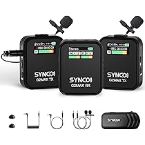 Microfono Lavalier Wireless SYNCO G2 - Doppio Microfono Per Smartphone, YouTube, Live Streaming - Foto 3