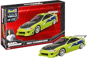 Revell 07691 Brian's 1995 Mitsubishi Eclipse (Fast & Furious) Kit de Modelo a Escala 1:25, Color sin barnizar