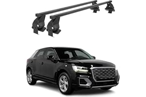 OMAC Barres de Toit transversales Menabo pour Audi Q2 2017-2025 Noir