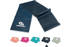 ‎CORESTEADY Coresteady Gymnastikband für Männer und Frauen – Fitnessband ohne Zurückschnellen für Krafttraining – Gummiband Sport für Fitness, Pilates, Physio und Yoga – Mit Trainingsanleitung
