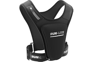 ‎ALL THINGS ACCESSORY Handyhalterung für Laufweste mit wasserdichter Handytasche, leichtes Design, Verstellbarer Gürtel, 2 Schultertaschen für Schlüssel/Gels, passend für alle Smartphones bis 6,8 Zoll