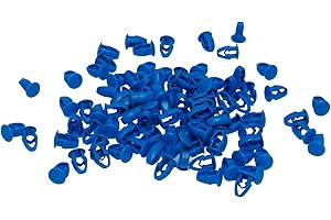 Cora 000116017 Kit 100 Bottoni Fissaggio Targa, Blu