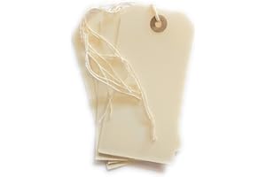 ARTH Manila Strung Tags Luggage Labels White Size 120X60MM Pack of 50