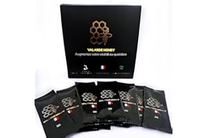 VALARDE Miel Monts d’Ardèche AFRO – Sticks Énergisants aux Épices Naturelles Ginseng Rouge et Maca Noir – Vitalité, Tonus & Performance Physique – Hommes -12 x 15 g