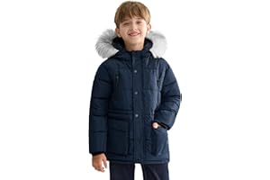maoo garden Pesante Piumino Cappotto Bambino e Ragazzo Inverno Foderata in Pile Pelliccia Imbottita Resistente all'acqua Giacca