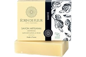 Écrin de Fleur – Savon Karité Surgras Ultra-Nourrissant pour Peaux Très Sèches, Savon Artisanal Bio Certifié, Saponifié à Froid, 1x90g