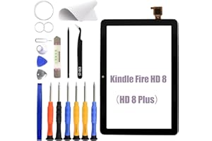 ERYNK-N Für Kindle Fire HD 8 (HD 8 Plus Tablet 10th Gen 2020 [mit Touch-Funktion] Display Glas Frontglas Reparatur Replacement Set [mit OCA Kleber] [No LCD Screen] with Werkzeugsatz