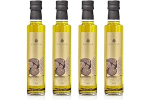 La Chinata Aceite de Trufa Negra - Condimento Gourmet con Trufa en Aceite de Oliva Virgen Extra - Pack de 4
