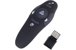Winbang Presentador inalámbrico, punteros de presentación de presentador USB de 2,4 GHz con punteros Rojos Control Remoto USB RF para presentación de PowerPoint