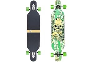 ‎FUNTOMIA FunTomia Longboard mit 3 Flex Stufen Drop Through Cruiser Komplettboard Mach1 Speed Kugellager T-Tool