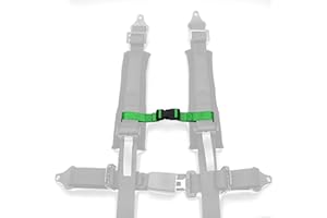MAOERYAN 2 PACK Sternum Strap For 2 inch 3 inch 4 point 5 point UTV ATV Golf Cart Go Kart UTV harnesses seat belts (Green, 2 PACK)