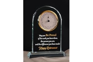 DEEWISH Retirement Gift for Women Men, Days of the Week Desk Clock, Happy Retirement Plaque Gifts for Coworkers Boss, Going Away Gift for Retired Friends, Farewell Presents for Teacher Doctor Nurses