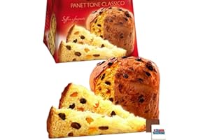 Boxed Treatz Italian Traditional Panettone Cake with Candied Fruit and Sultanas, Original Christmas Dessert, 500g