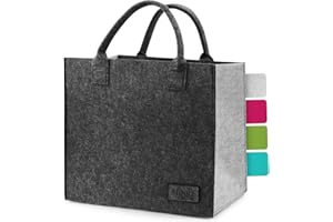 smøla Filztasche - Einkaufstasche groß & faltbar I Shopper Damen Tragetasche - Henkeltasche Markttasche Shopping Bag, Filz Tasche