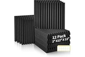 PAAUZOENG 12 paquetes de paneles acusticos 30 x 30 x 5cm, aislante acustico para el estudio de grabación insonorizacion acustica pared sonido que reducen el eco de la reverberación para techo en el hogar