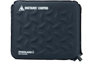 OneTigris Inflatable Seat Cushion - Lightweight Self-Inflating Memory Foam Seat Cushion For Stadiums, Camping, Bleachers, Airplane Travel,Waterproof Portable (1pc-Black)